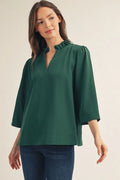 JODIFL HUNTER GREEN TOP B13513