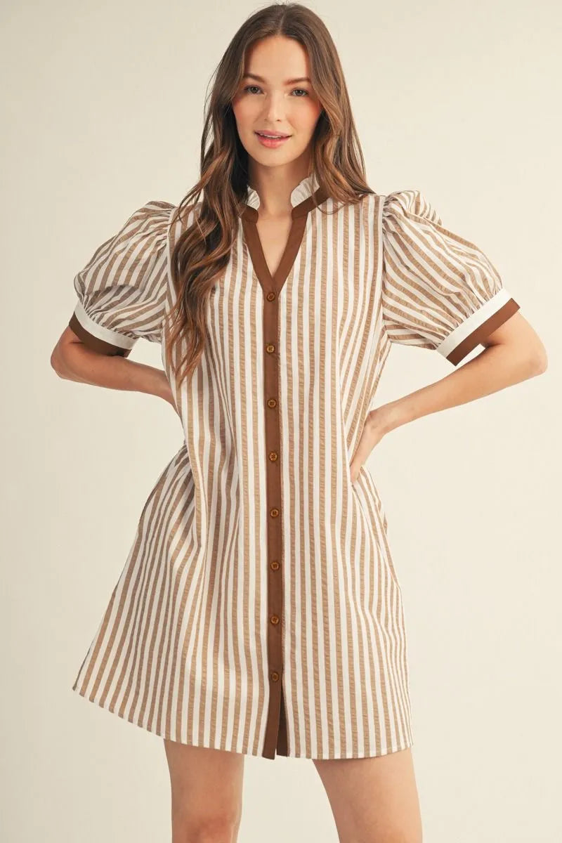 JODIFL TAUPE DRESS G17151