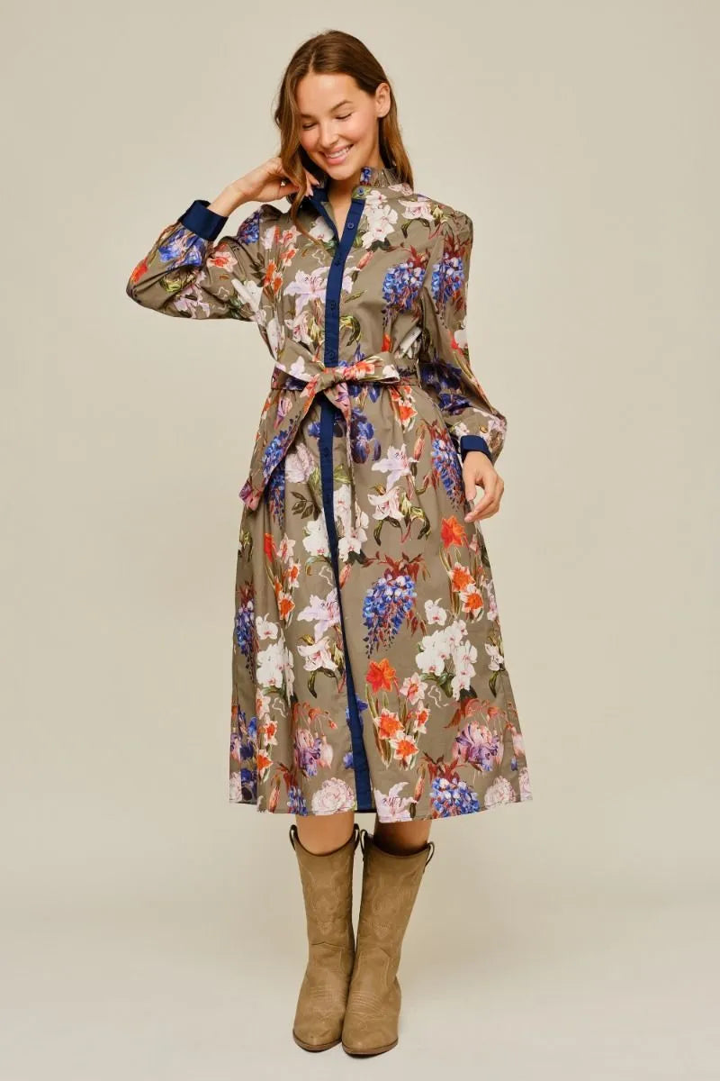 JODIFL FOREST GREEN DRESS B51310-1