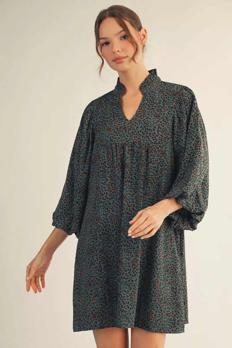 JODIFL TEAL DRESS G14867-2