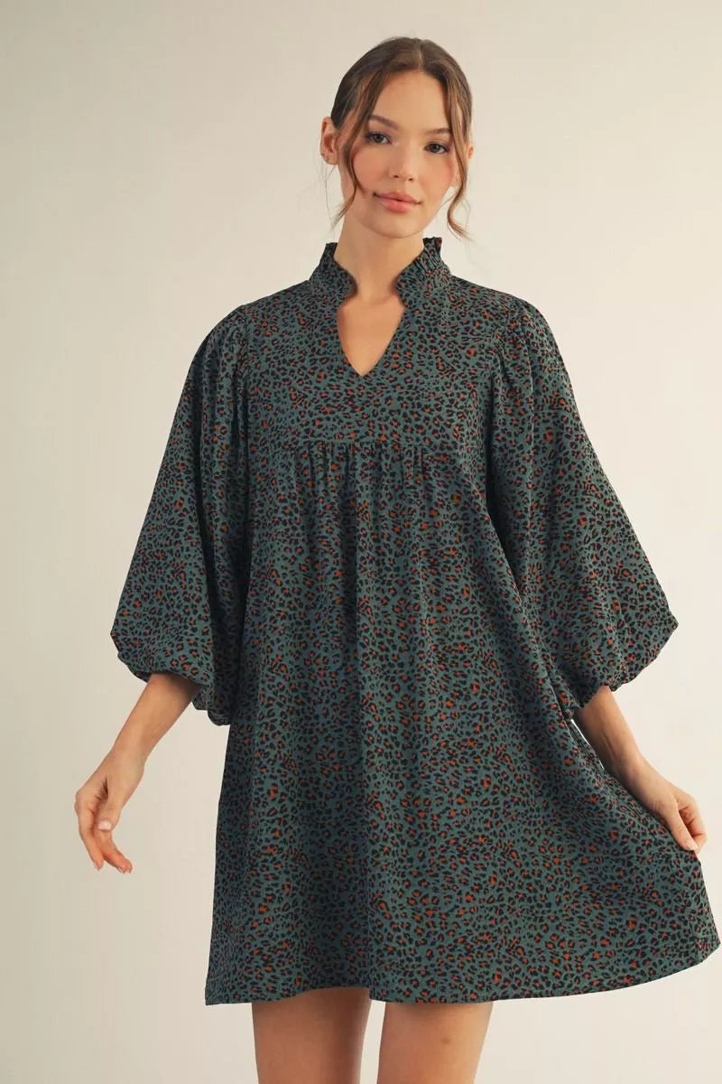 JODIFL TEAL DRESS G14867-2