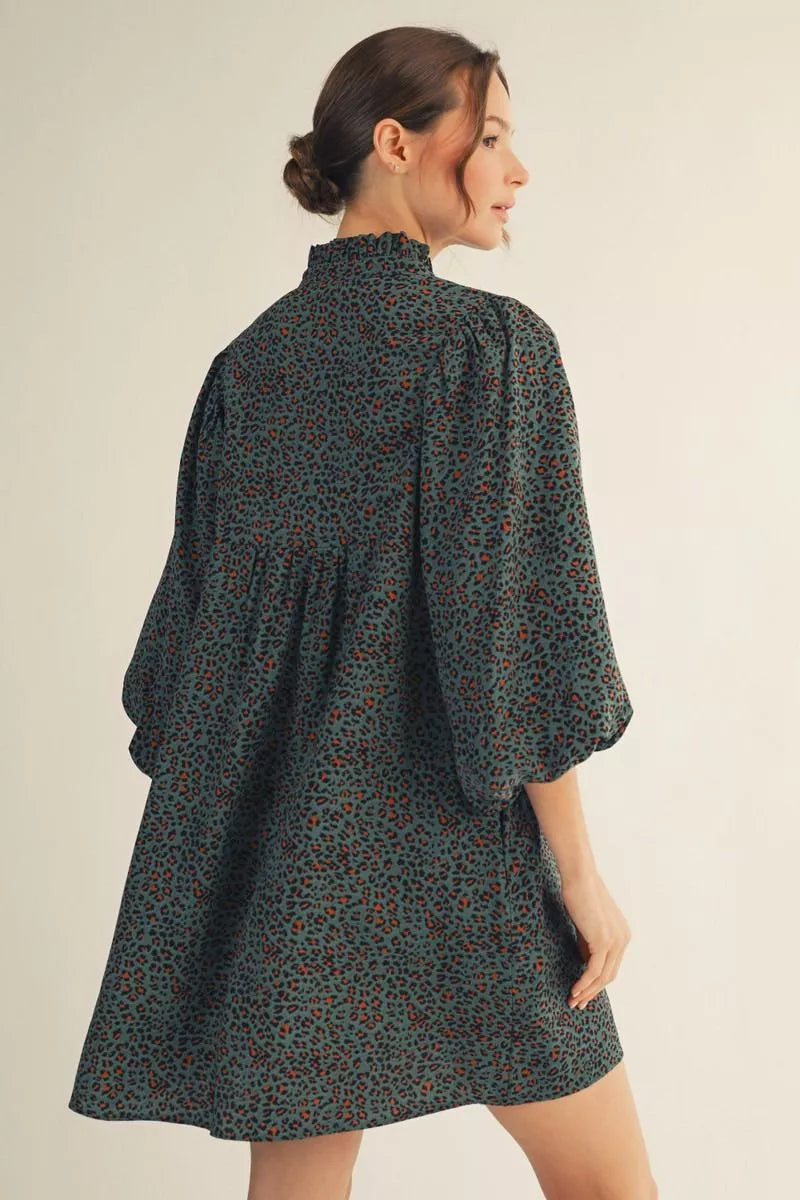 JODIFL TEAL DRESS G14867-2