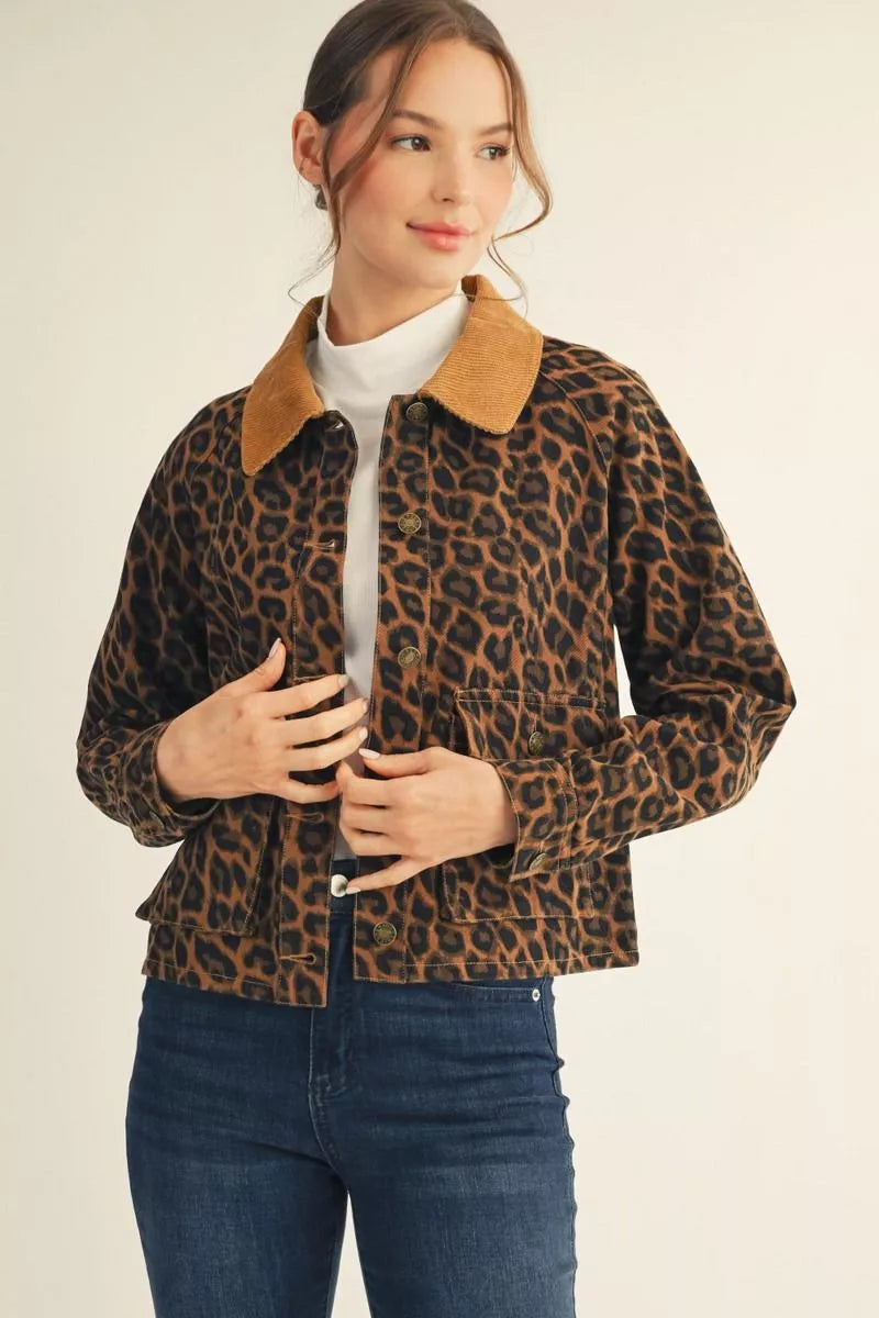 JODIFL ANIMAL PRINT JACKET R7041