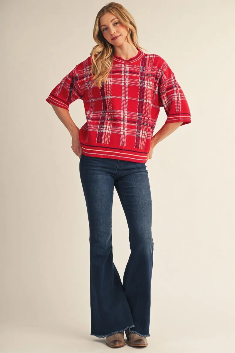 JODIFL RED SWEATER G51058-1