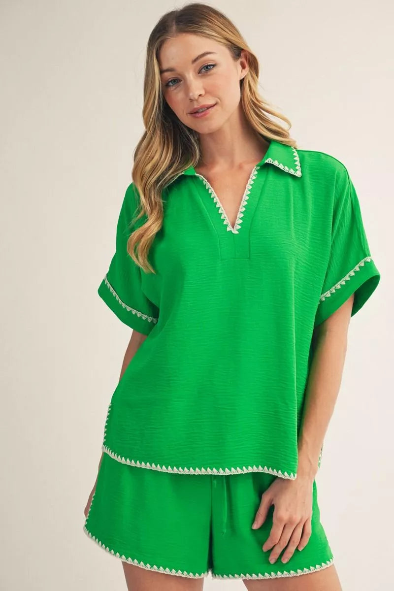 JODIFL H12688 GREEN TOP