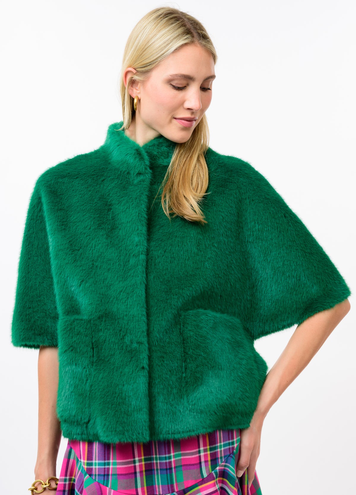 IJ FAUX FUR CAPELET 130255