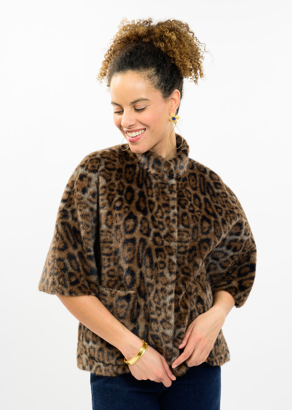 IJ FAUX FUR CAPELET 130257