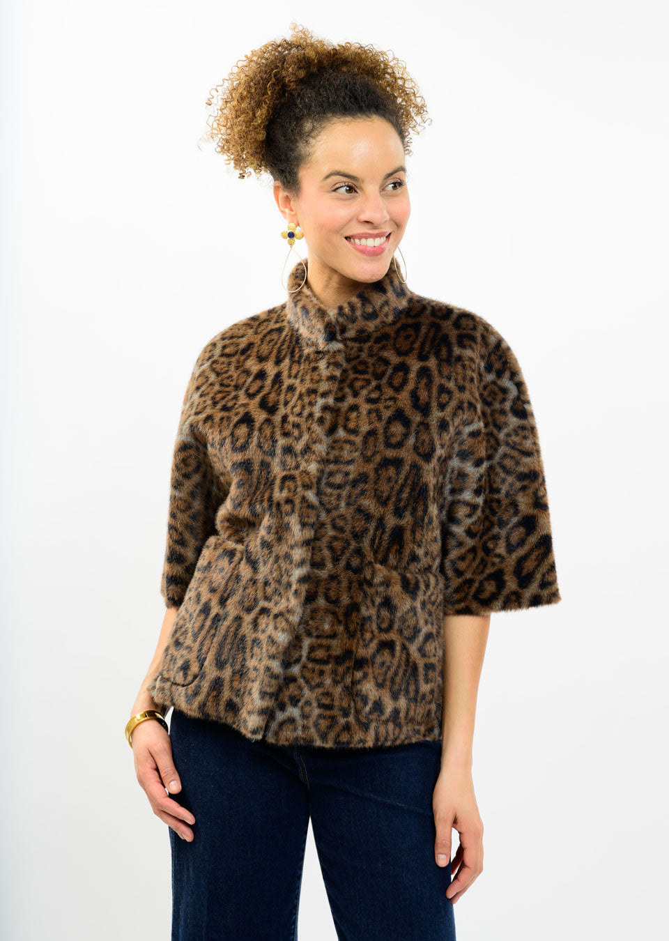 IJ FAUX FUR CAPELET 130257