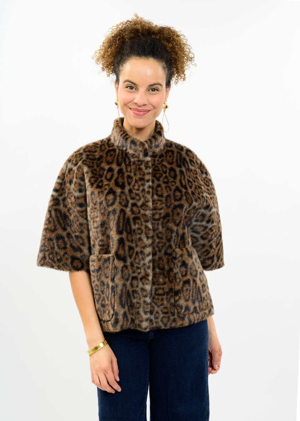 IJ FAUX FUR CAPELET 130257