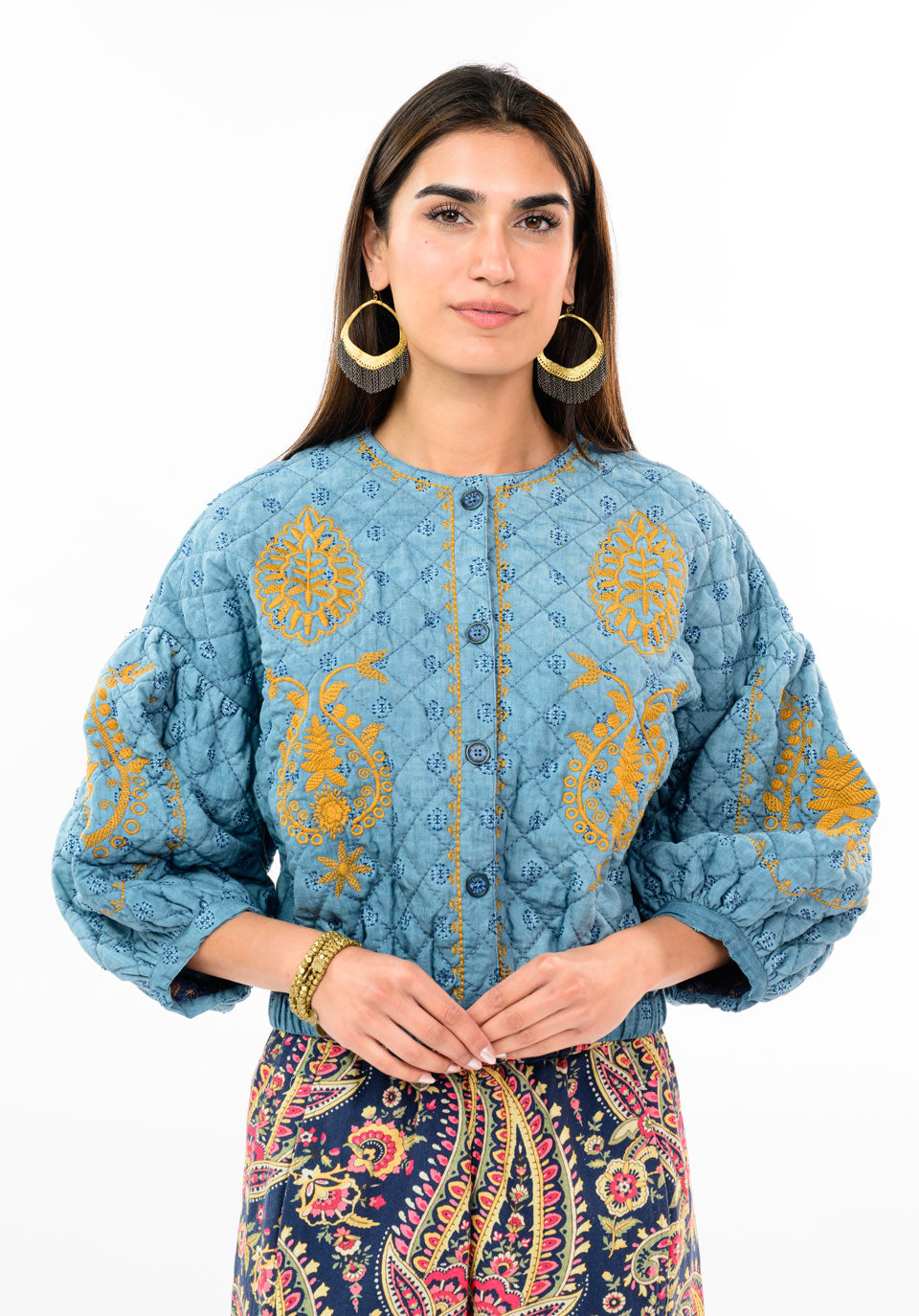 IJ EMBRD QUILTED JACKET 130268