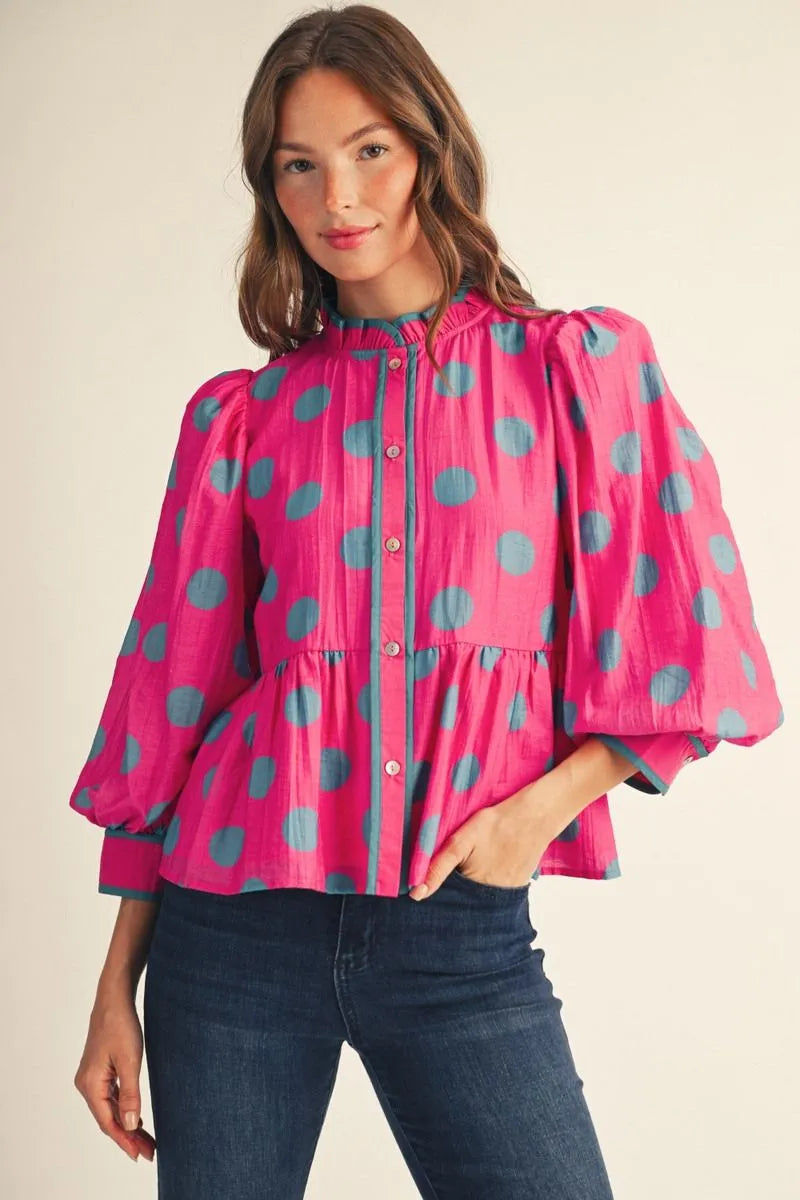 JODIFL HOT PINK TOP B14317