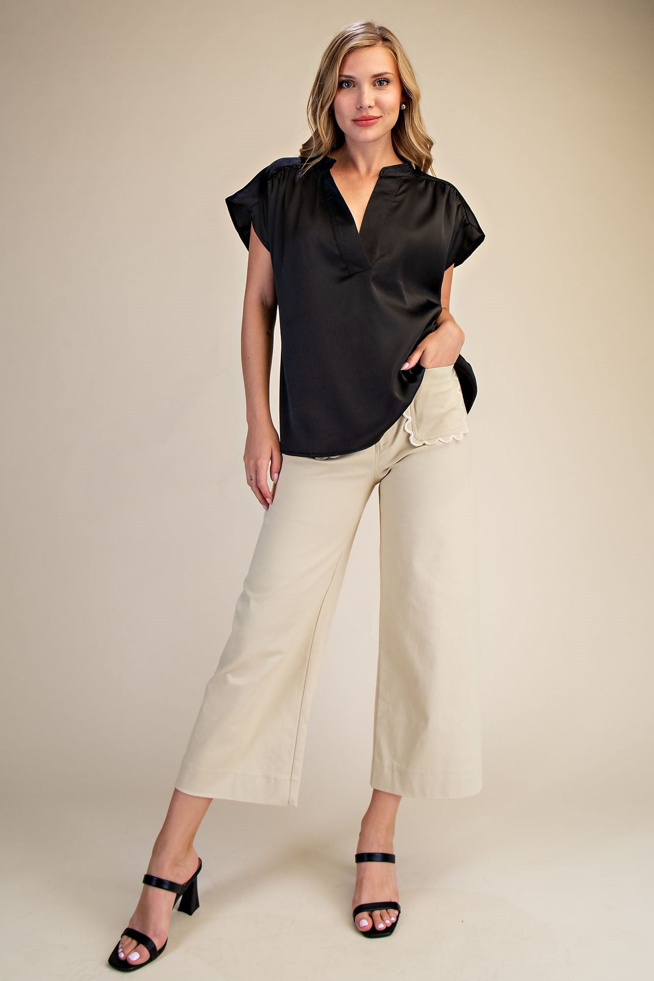 GLAM VNCKLN CAP SLV TOP GT9643