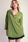GLAM GREEN DOLMAN SLV TOP T8274