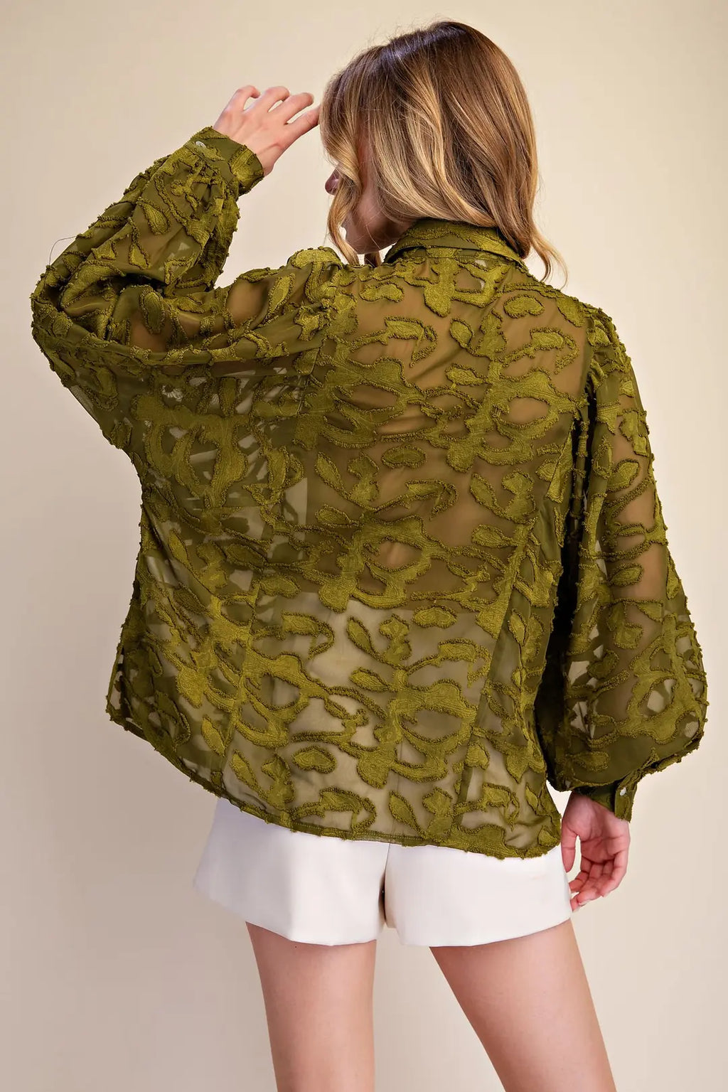 GLAM OLIVE LS SHIRT T8359