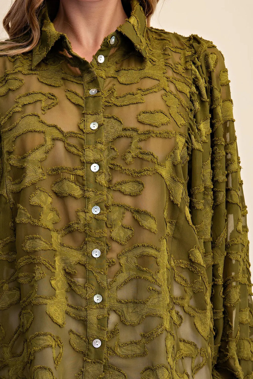GLAM OLIVE LS SHIRT T8359