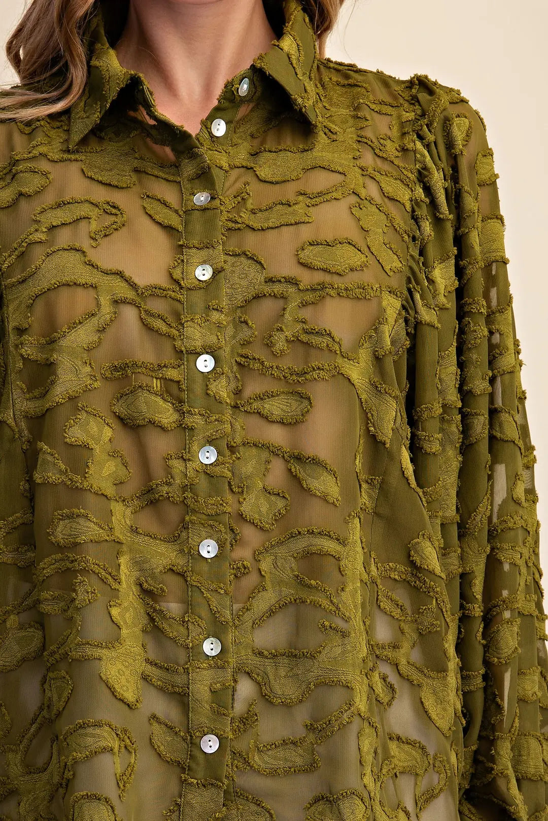 GLAM OLIVE LS SHIRT T8359