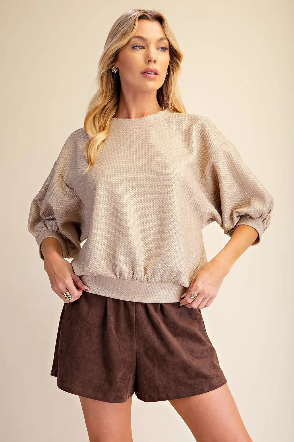 GLAM BEIGE SWEATSHIRT T8314