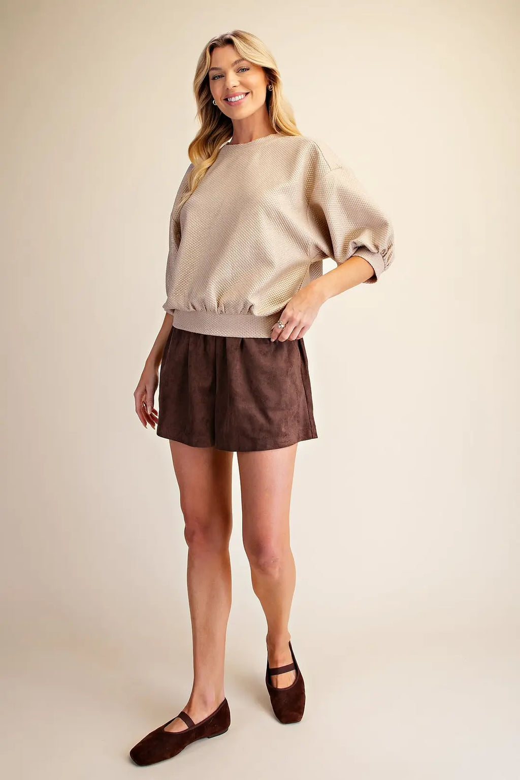 GLAM BEIGE SWEATSHIRT T8314