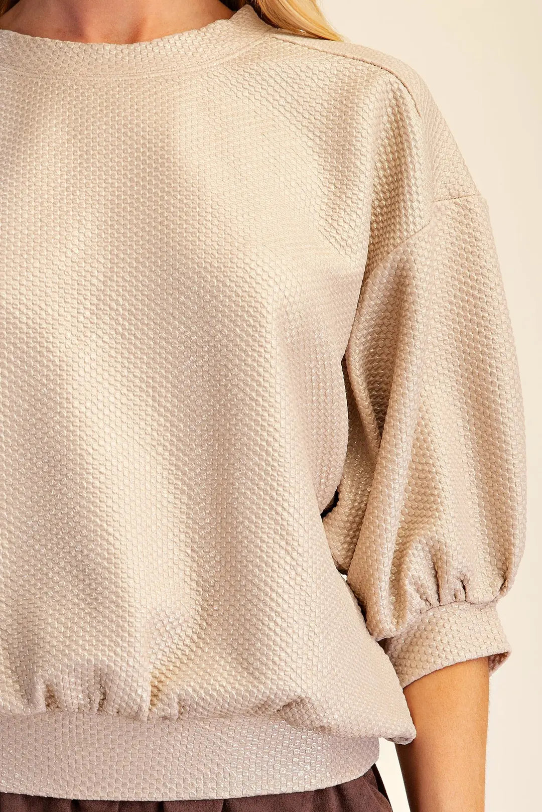 GLAM BEIGE SWEATSHIRT T8314