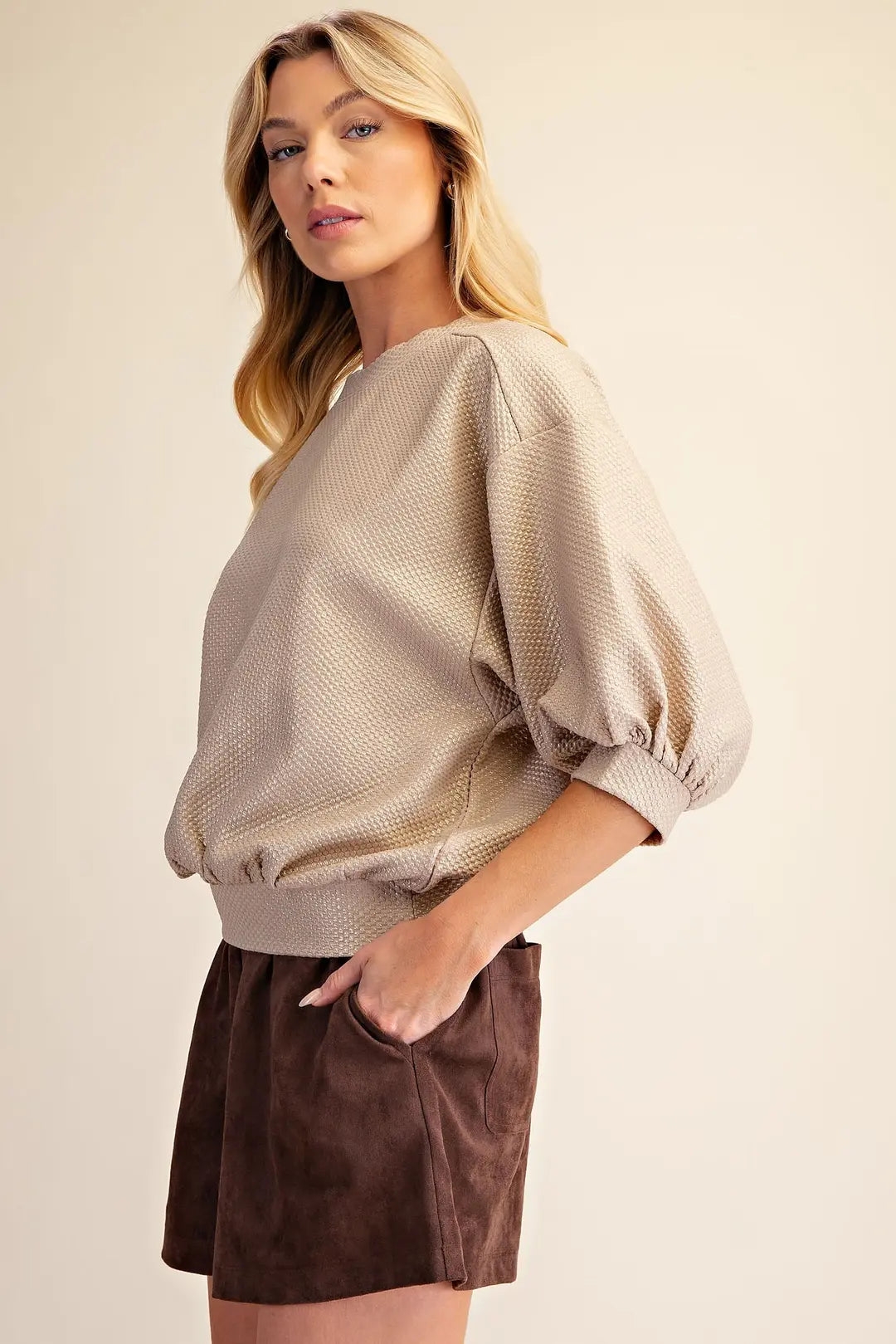 GLAM BEIGE SWEATSHIRT T8314