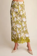 GLAM FLORAL MIDI SKIRT S9183
