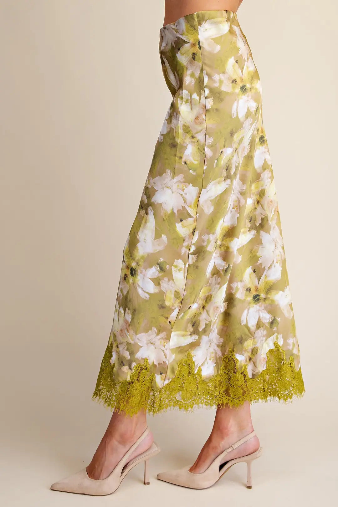 GLAM FLORAL MIDI SKIRT S9183