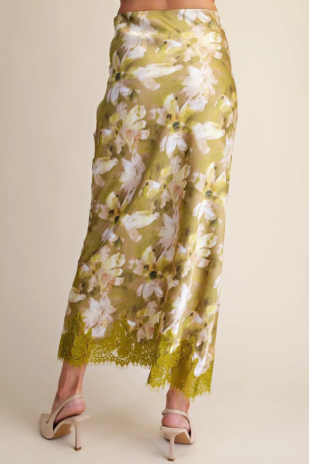 GLAM FLORAL MIDI SKIRT S9183