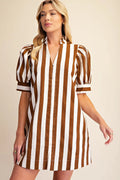 GLAM STRIPE MINI DRESS D8471