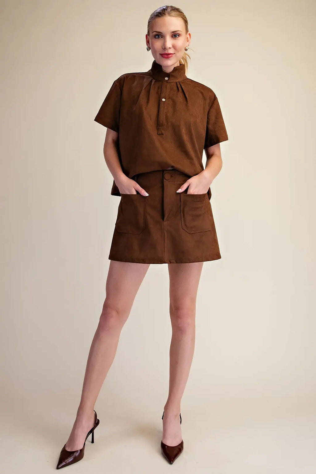 GLAM BROWN SKORT P8387