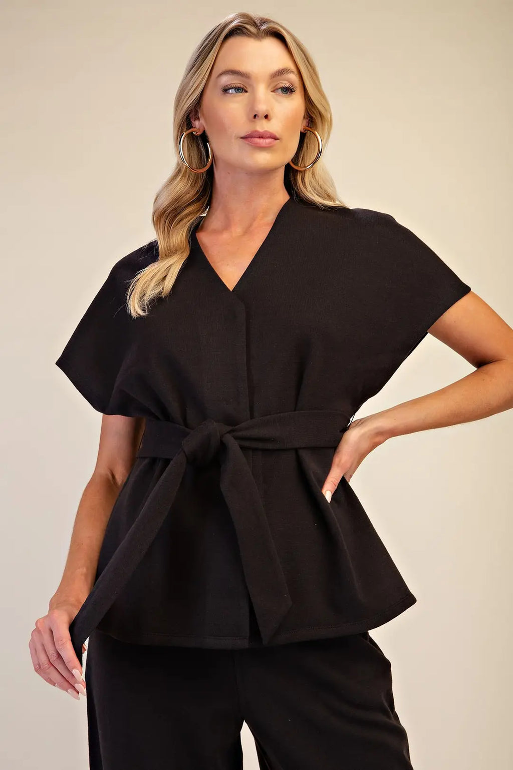 GLAM BLACK TIE TOP T8281