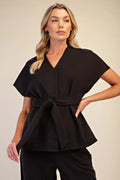 GLAM BLACK TIE TOP T8281