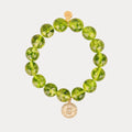 BG OLIVE FERN BEADED BRACELET CIRCLE CHARM
