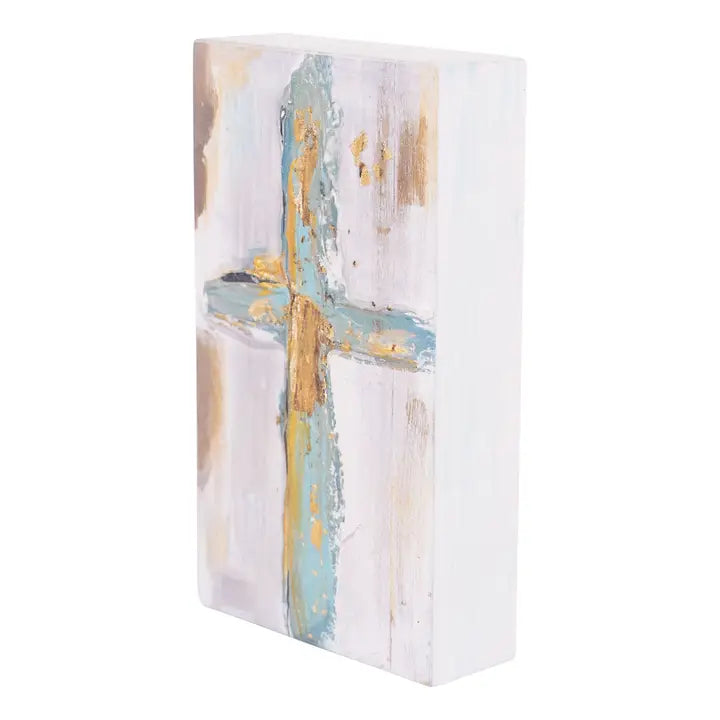 GH gold/blu cross wd/block