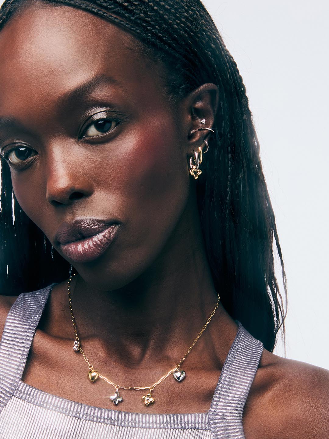 Flower Earrings - Cassia Hoops