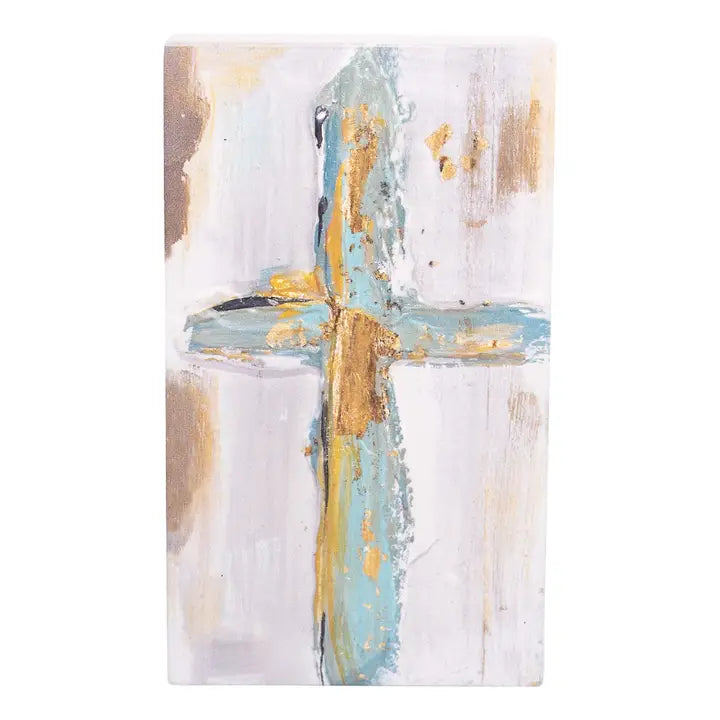 GH gold/blu cross wd/block