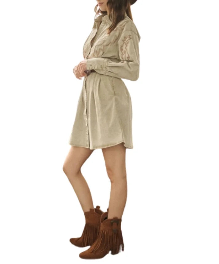 BLUE B WESTERN SHIRT DRESS 24178D