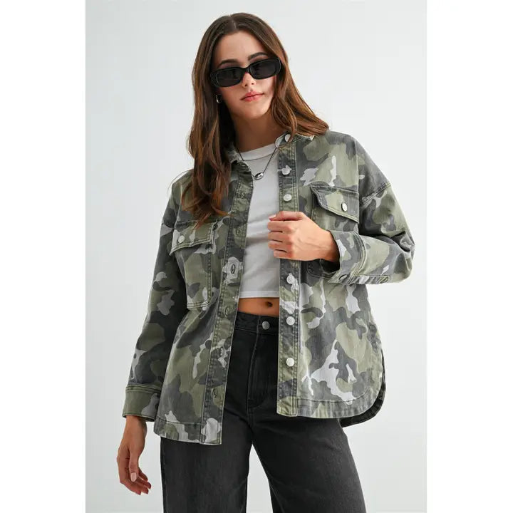 MICA MDP-J3881 GRAY CAMO SHACKET