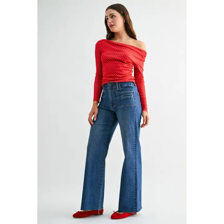 MICA MDP-W3979 BLUE HR WIDE PATCH POCKET