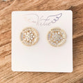 VIRTUE CZ FLOWER 3D EARRINGS 3241