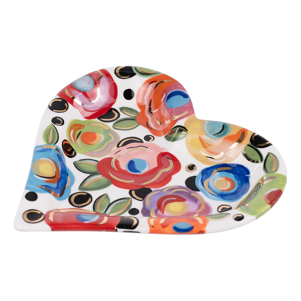 POLKA DOT FLOWER HEART TRAY