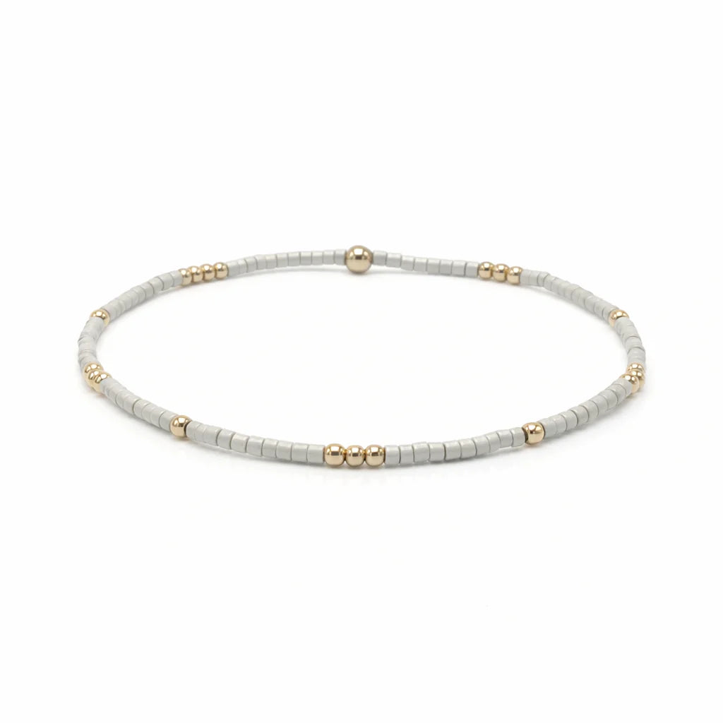 2mm Newport Champagne & Gold-Filled Waterproof Bracelet - 7"