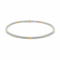2mm Newport Cloud Gray & Gold-Filled Waterproof Bracelet - 7"