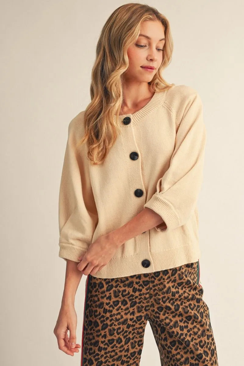 JODIFL NATURAL CARDIGAN G16626
