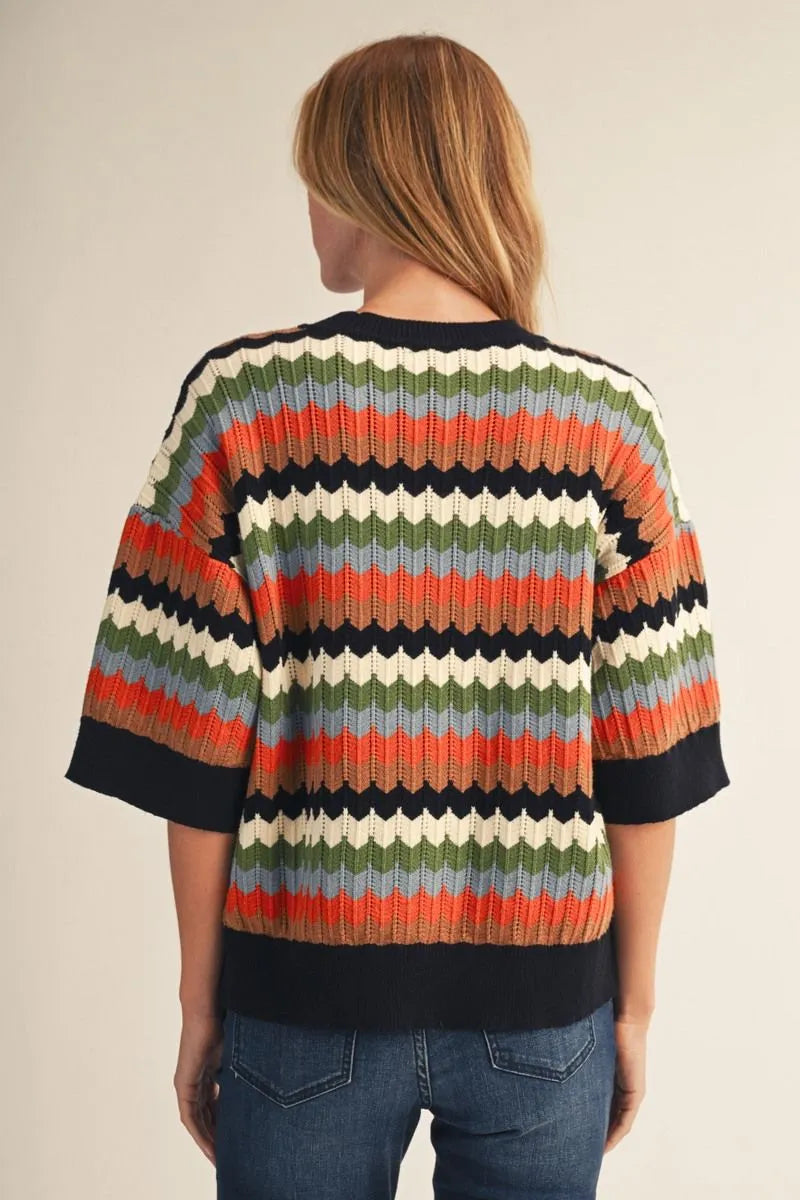 JODIFL BLACK MULTI SWEATER G51058-2