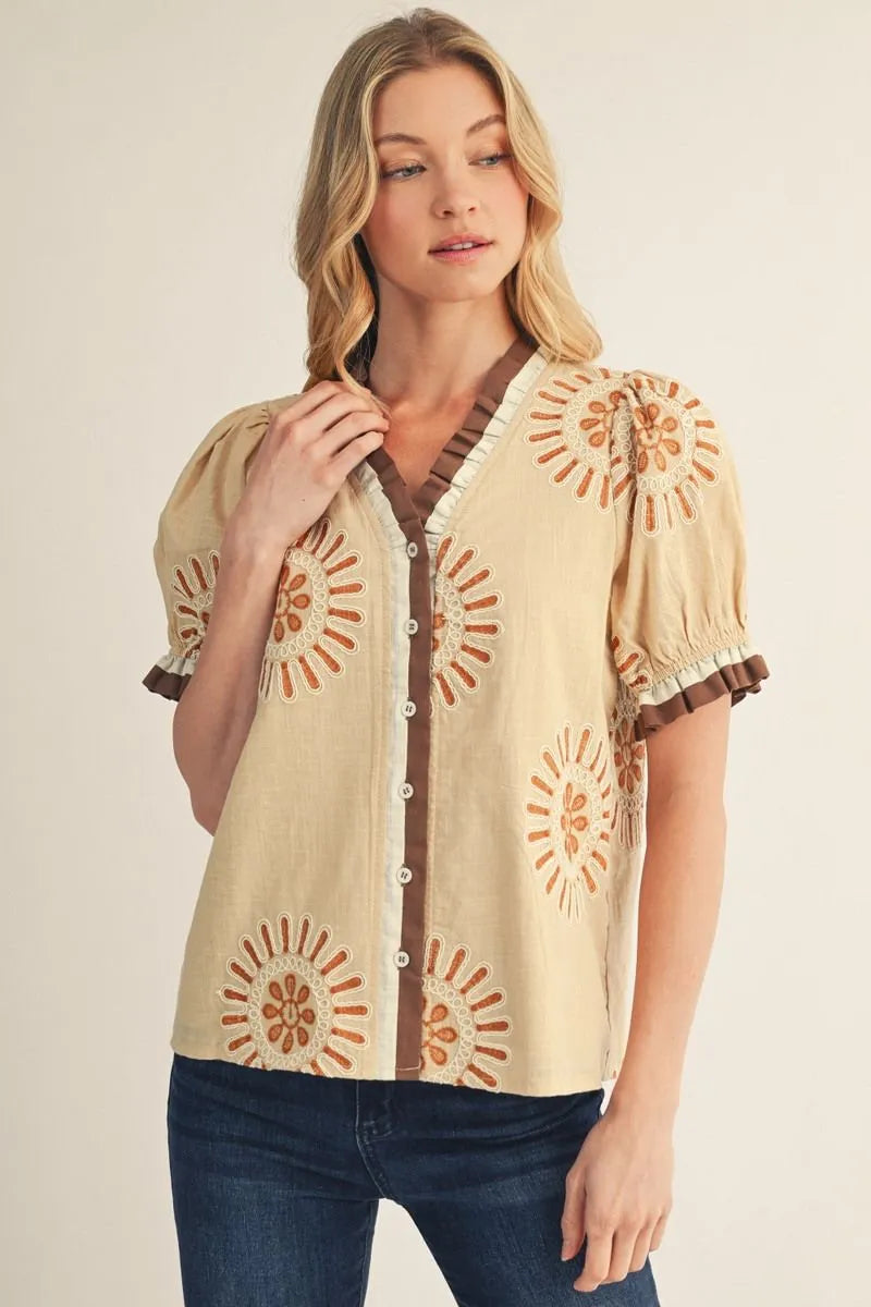 JODIFL BEIGE TOP M50911