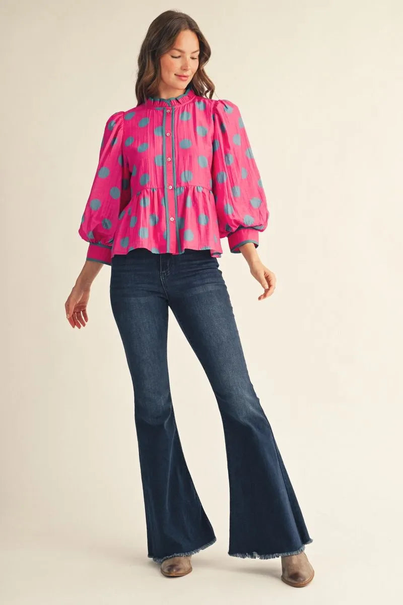 JODIFL HOT PINK TOP B14317