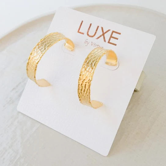 VIRTUE THE MARY WAVY RIBBON HOOPS 658L