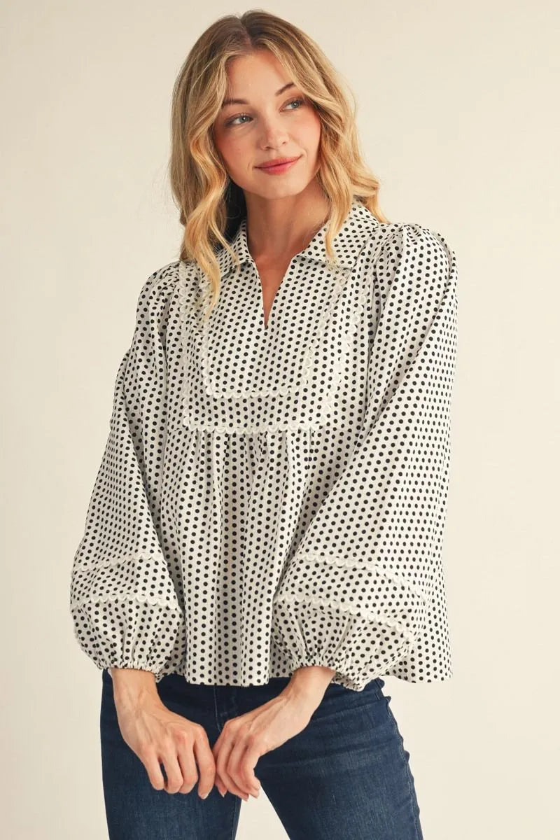 JODIFL OFF WHITE TOP H17387-1