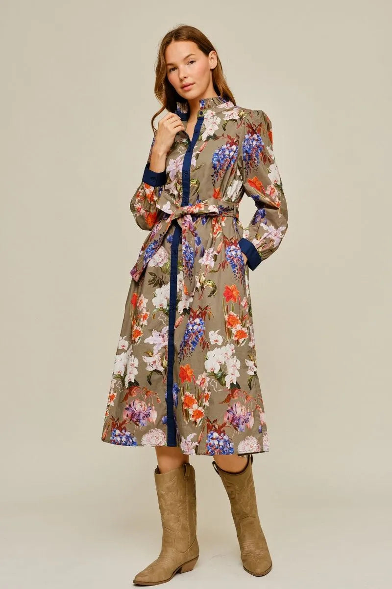 JODIFL FOREST GREEN DRESS B51310-1