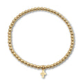 3mm Gold Filled Karma Waterproof Bracelet with Luxe Cross- 7"